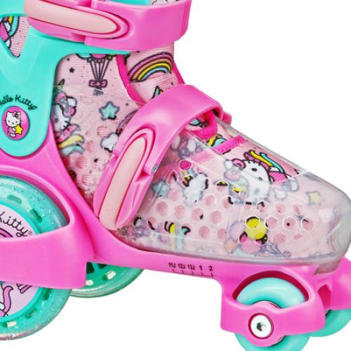 Size 11-2 Roller Derby EZ Roll Adjustable Hello Kitty Skate, Size 11-2