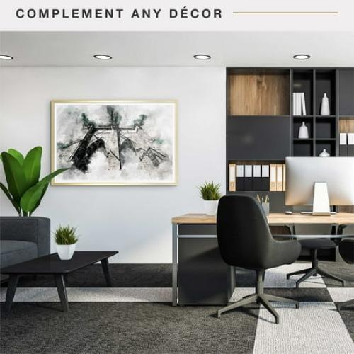 MCS Foundation 16x24 Poster Frame Traditional Brass, Vertical & Horizontal Wall Hanging Large Picture Frame for Photos, Posters & Art Prints (1-Pack)