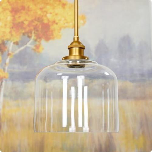 Kira Home Beech 9 Glass Shade, Replacement Glass, 1-5/8 Fitter Opening for Threaded Medium Base Socket, 8 x 8.75