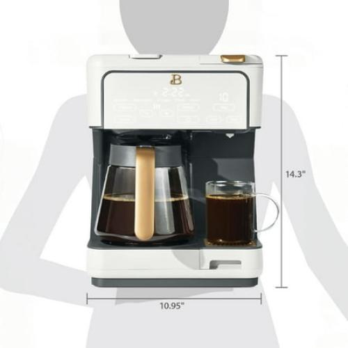 Beautiful Multi-Brew 12-Cup Programmable Drip & Single-Serve Coffee Maker, Black sesame by Drew Barrymore