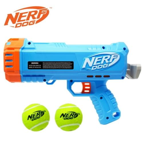 Nerf Dog Compact Blaster Tennis Ball Launcher for Dogs with 2 Balls, 12 inch
