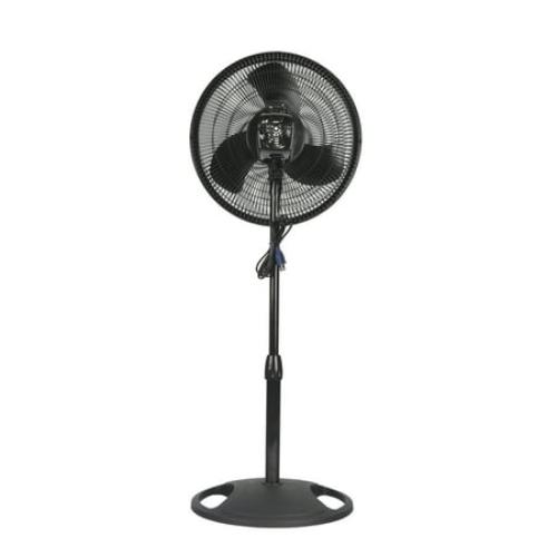 Lasko 16 Oscillating Adjustable Pedestal Fan with 3-Speeds, S16500, Black