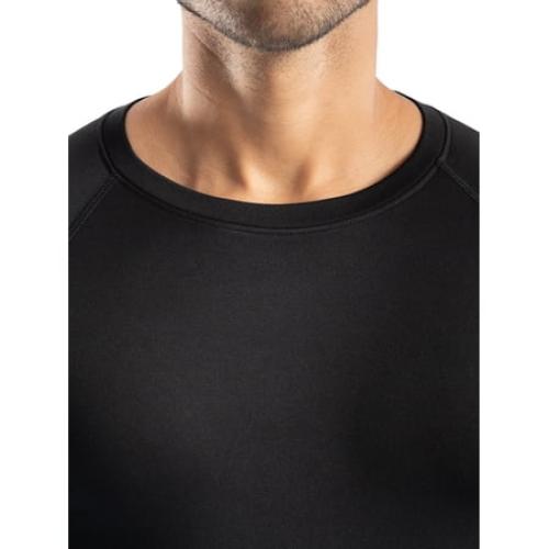 Realtree Men's Heavyweight Fleece Base Layer Thermal Shirt, Black, XL