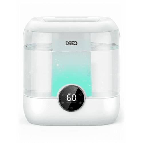 Dreo 6L Top Fill Humidifiers for Bedroom, 60H Runtime, 28 dB Quiet Supersized Cool Mist Humidifiers for Large Room, Air Humidifier for Home, Baby, Plant, Indoor, Night Light, Ultrasonic