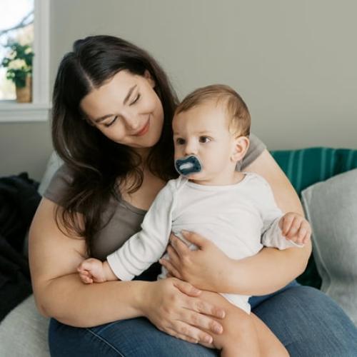 Dr. Brown's Advantage Lightweight One-Piece Silicone Baby Pacifier, Fully Symmetrical Soother, Neutral, 6-18m, BPA Free, 3 Pack