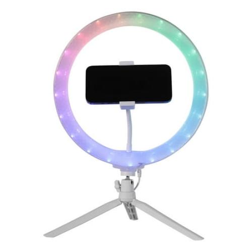 Vivitar 12 Full Color 3D Ring Light with Tripod and Adjustable Ball Head, Black