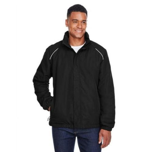 SIZE LARGE.  CORE365 88224 Men's Profile Fleece-Lined All-Season Jacket-Black