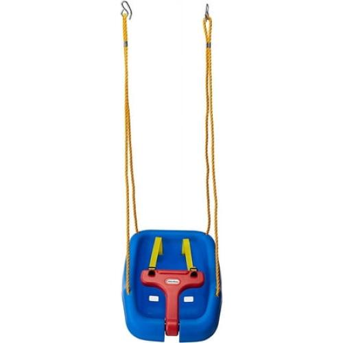 Little Tikes 2-in-1 Snug and Secure Swing, High Back Swing, Blue