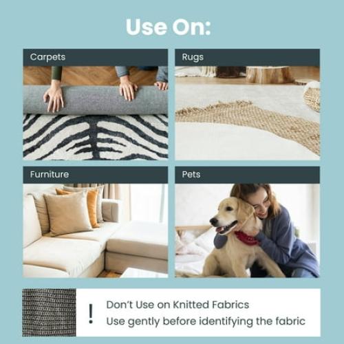 Uproot Clean Xtra - Reusable Pet Hair Removal Broom with Innovative Metal Edge Design - Telescopic Handle Pet Hair Broom - Durable Carpet Rake for Pet Hair Removal - Easy Pet Hair Remover for Carpet