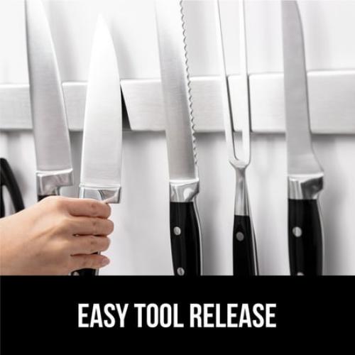 GORILLA GRIP Magnetic Knife Holder, 304 Stainless Steel Wall Mounted Magnet Strip for Knives, 24 Inch