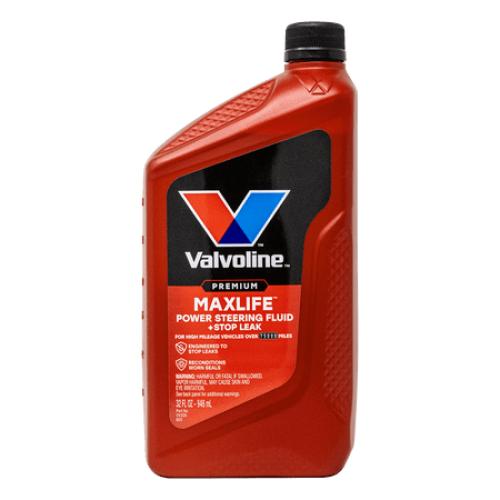Valvoline MAXLIFE Power Steering Fluid   Stop Leak - 32 oz for High Mileage Systems