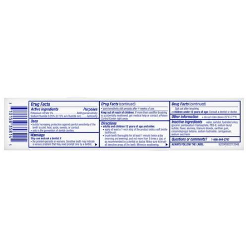 Sensodyne Clinical White Toothpaste Clinically Proven Whitening for Sensitive Teeth, Stain Protector, 3.4 Oz