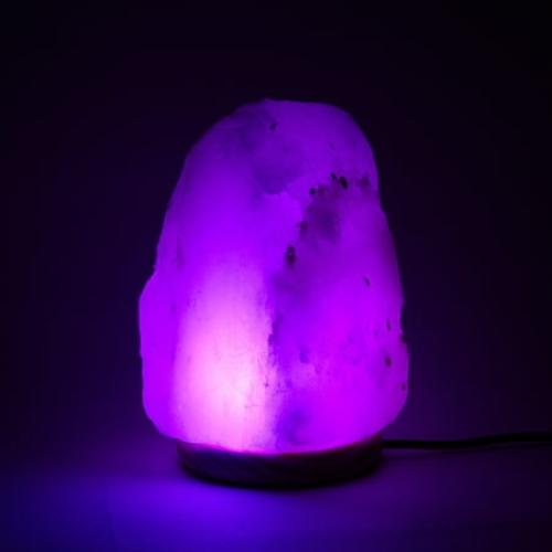 Himalayan Shop LED Color Changing Salt Lamp with USB Cord, White