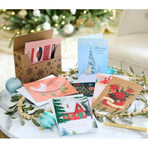 American Greetings Religious Christmas Cards with Envelopes, Bright Winter Designs (25-Count)