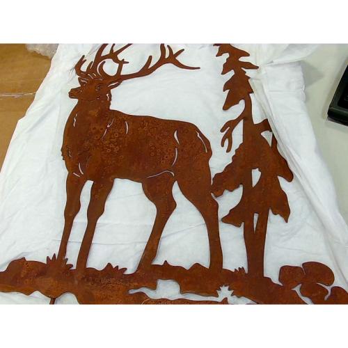 rustic metal Other Accessories DEER YARD STAKE 14.5 Home Accessory