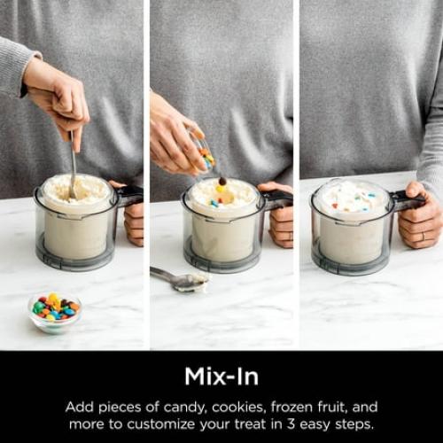 Ninja CREAMi Max Ice Cream Maker, Sorbet, Milkshakes, Frozen Yogurt, & More, 9 One-Touch Programs, (2) 24 Oz Family-Sized Tubs & Lids, NC550 Stone Silver