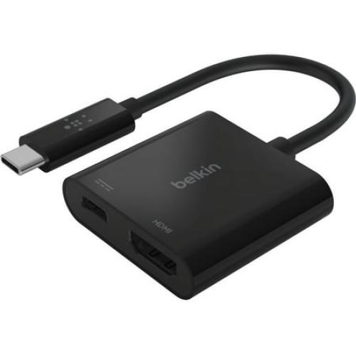 Belkin USB C to HDMI Adapter   USBC Charging Port to Charge While You Display, Supports 4K UHD Video, Passthrough Power up to 60W for Connected Devices, Compatible with MacBook, iPad, Windows