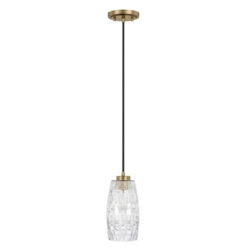 One Light Pendant-Aged Brass Finish -Traditional Installation Capital Lighting 328611Ad-450