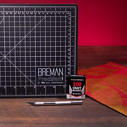 WA Portman Hobby Knife Blades - 100 High-Grade Precision Knife Carbon Steel #11 Hobby Set of Knives - #11 Craft Blades Compatible with Most Art Knives or Finger Blade Handles