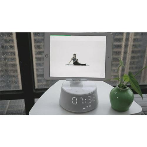 Emerson Radio Docking Station with Wireless Charging, Bluetooth Speaker, Hands-Free Calling and Adjustable Arm, ER-X300