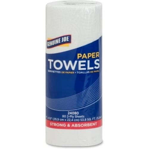 Genuine Joe, GJO24080, Kitchen Roll Flexible Size Towels, 30 / Carton, White