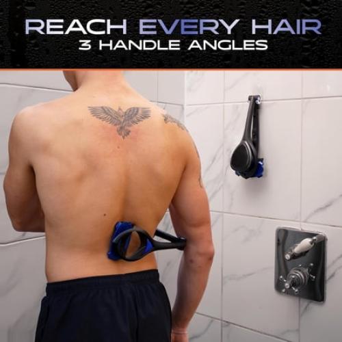 BakBlade 3.0 Mens Back Shaver with 23 Handle – Includes 3 Extra Blade Refills – Pain-Free Shave for Men