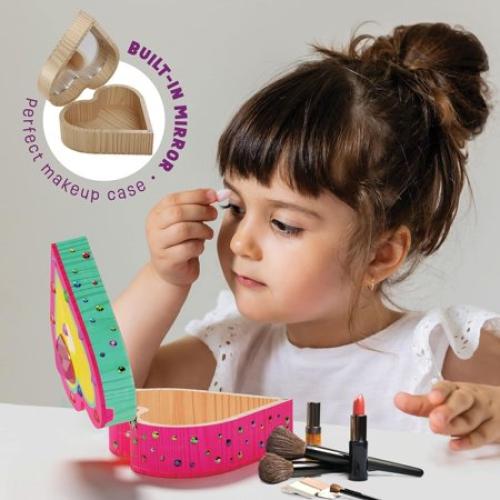 Paint Your Own Wooden Kids Heart Treasure Box Kit - Easter Basket Stuffers - Art Kits for Toddler Girl - Arts and Craft Gifts for Ages 4-6