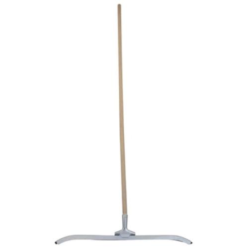 MARSHALLTOWN Asphalt Squeegee, 24 Inch Neoprene Curved Blade, 60 Inch Wood Handle, Spread Sealer Over Asphalt, Reversible, RED700247