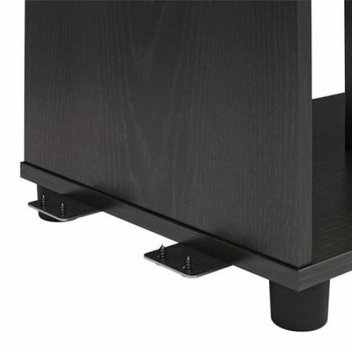 Mainstays Adjustable Side by Side or Stacking TV Stand for TVs up to 70 inches, Black Oak