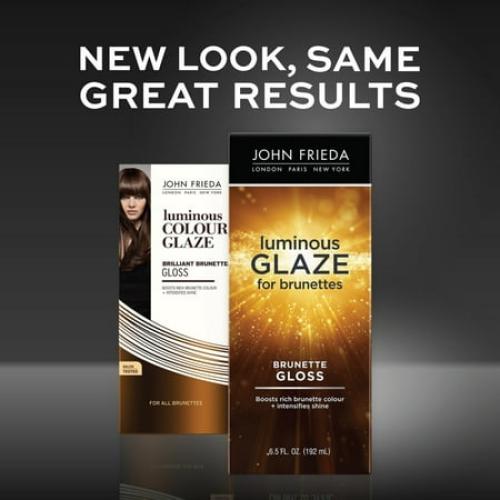 John Frieda Brilliant Brunette Luminous Glaze for Glossy Brown Hair Color, 6.5 fl oz