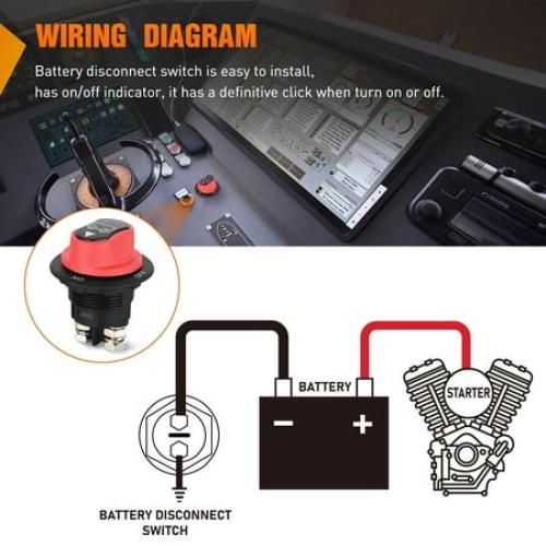 Nilight Battery Disconnect Switch 100A Master Disconnect Isolator