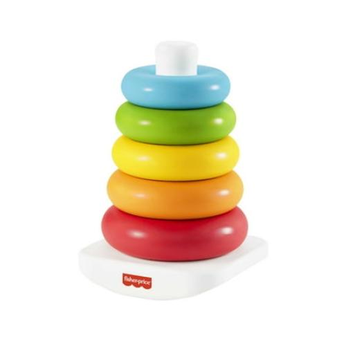 Fisher-Price Rock-a-Stack Ring Stacking Toy for Infants, Made with Plant-Based Materials
