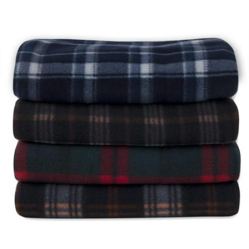 Single Plaid Color 60”L x 50”W Fleece Throw Blanket for Fall, Winter, Spring, Summer, Men, Women, Children & Pets in Red Plaid