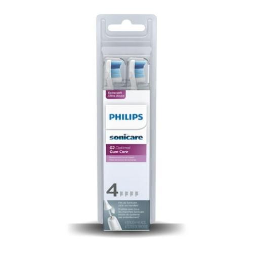 Set of 4 Philips Sonicare Optimal Gum Care Replacement Toothbrush Heads, HX9034/65, Brushsync™ Technology, White 4-pk