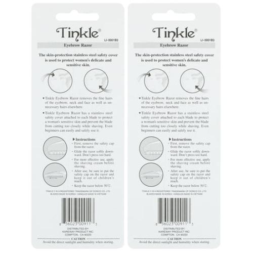 4 sets of Tinkle eyebrow razor set