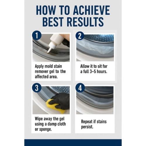 Active Mold Stain Remover Gel, Heavy Duty Solution for Washing Machine Seals and Bathroom Cleaner, 7 fl oz, 1 Count