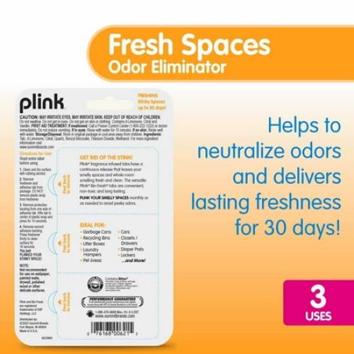 Plink Fresh Spaces Odor Eliminator Gel Packs, 3 pack 9 pieces