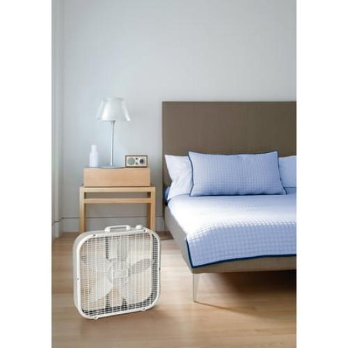 Lasko 20 Classic Box Fan with Weather-Resistant Motor, 3 Speeds, 22.5 H, White, B20200, New