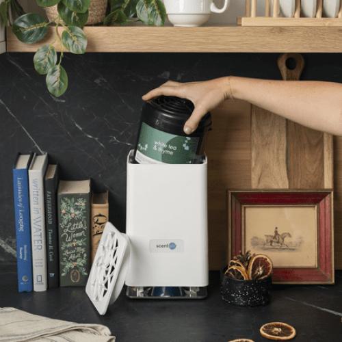 ScentAir Whisper HOME Diffuser – Sleek Ultra-Quiet System for Home, Adjustable Scent Settings, White