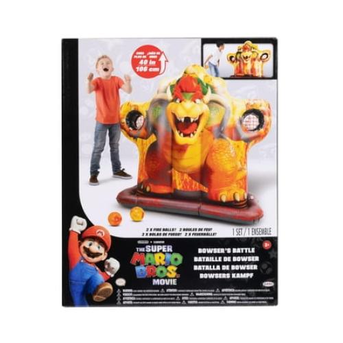 THE SUPER MARIO BROS. MOVIE Bowser Inflatable Sports Game for Kids, Indoor Games or Outdoor Games for Kids and Adults, Approximate Inflated Size 51 Inches L x 18 Inches W x 46 Inches H