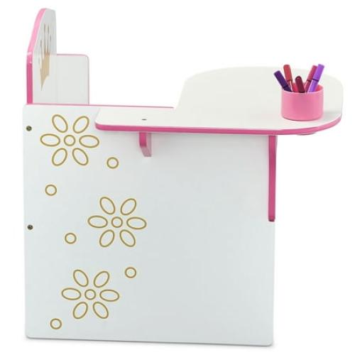 Delta Children Princess Crown Task Chair Desk with Storage Bin, Greenguard Gold Certified