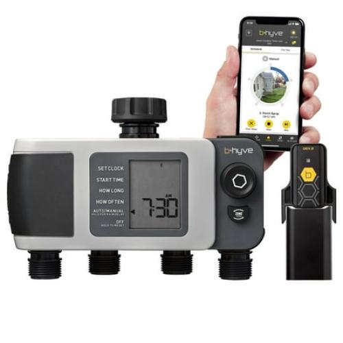 Orbit B-hyve XD Smart 4-Outlet Hose Faucet Sprinkler Timer with B-hyve Smart Gen 2 Wi-Fi Hub