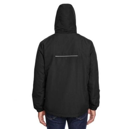 SIZE LARGE.  CORE365 88224 Men's Profile Fleece-Lined All-Season Jacket-Black