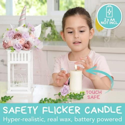 Amitie Lane DIY Unicorn Lantern Craft Kit, Night Light, Bedroom Décor, Arts And Craft Kit, Girls Age 6