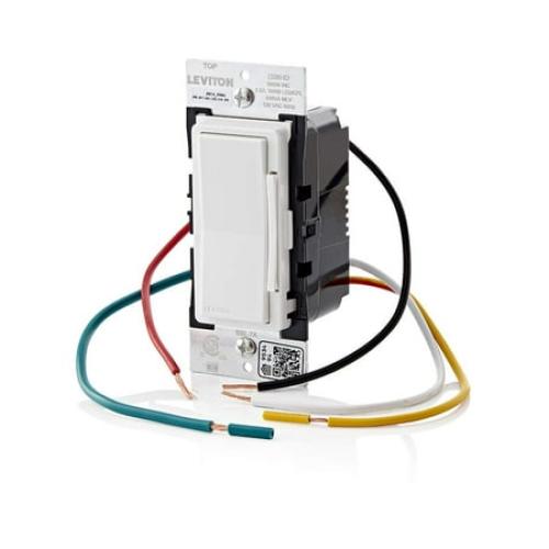 Leviton Decora Smart Dimmer Switch, Wi-Fi 2nd Gen, Neutral Wire Required, Works with Matter, My Leviton, Alexa, Google Assistant, Apple Home/Siri & Wired or Wire-Free 3-Way, D26HD-2RW, White