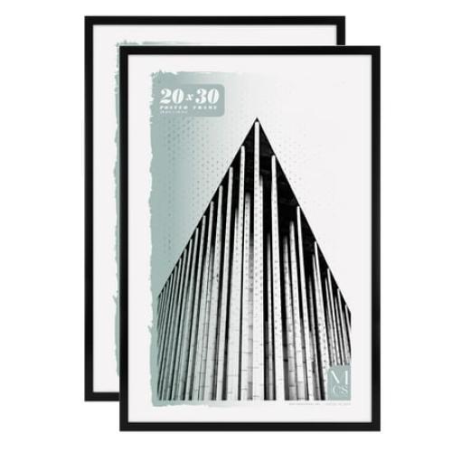 MCS Foundation 16x24 Poster Frame Traditional Brass, Vertical & Horizontal Wall Hanging Large Picture Frame for Photos, Posters & Art Prints (1-Pack)