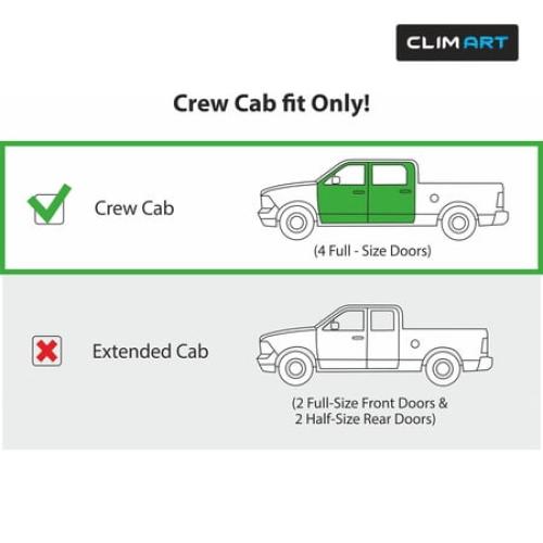CLIM ART in-Channel Incredibly Durable Rain Guards for Chevrolet (Chevy) Colorado/GMC Canyon 2015-2022 Crew Cab, Original Window Deflectors, Vent Window Visors, Vent Deflector, 4 pcs. - 615082LP