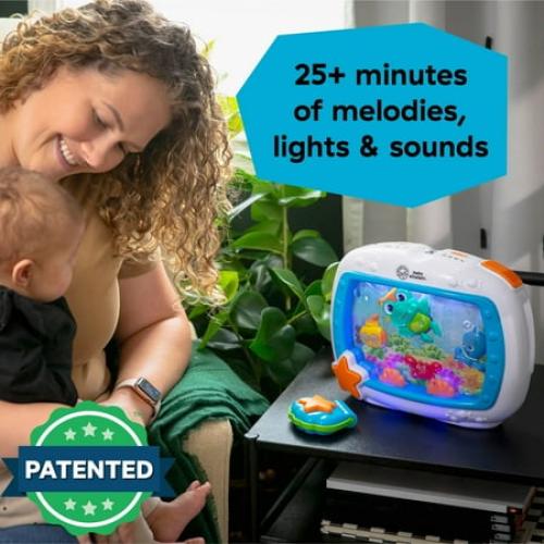Baby Einstein Sea Dreams Soother Baby Sleep Sound Machine with Remote, Multicolor, Infants Ages 0 months