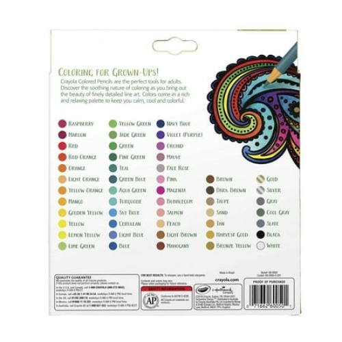 Crayola Adult Colored Pencils, 50 Count