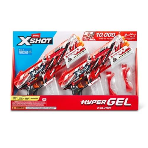 XSHOT Hyper Gel Clutch Blaster 2 pack (5,000 Hyper Gel Pellets) by ZURU for Ages 14